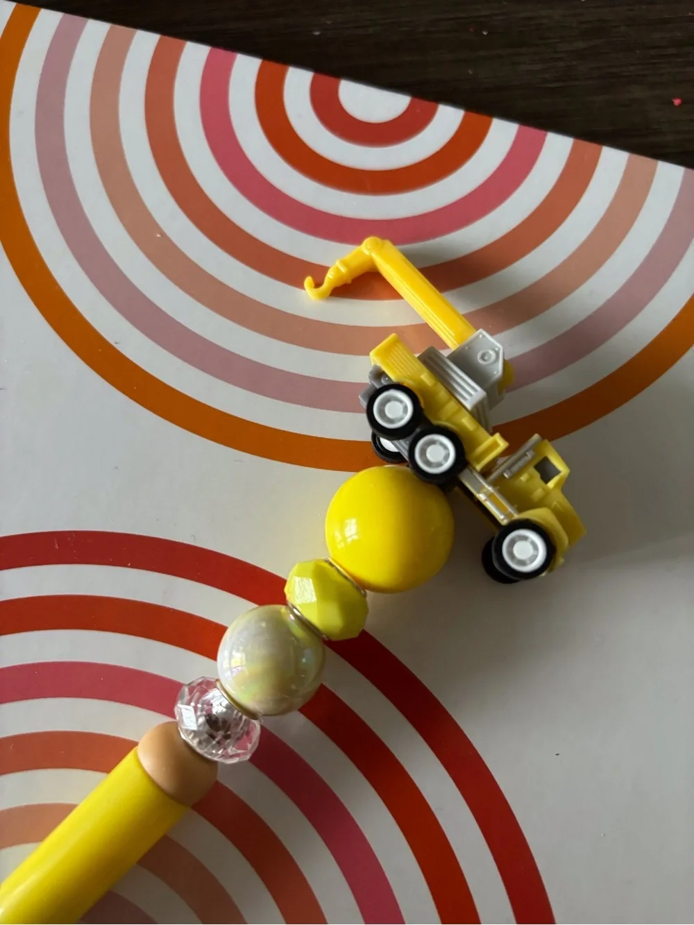 Large Trucks: Crane Handmade Beaded Pen